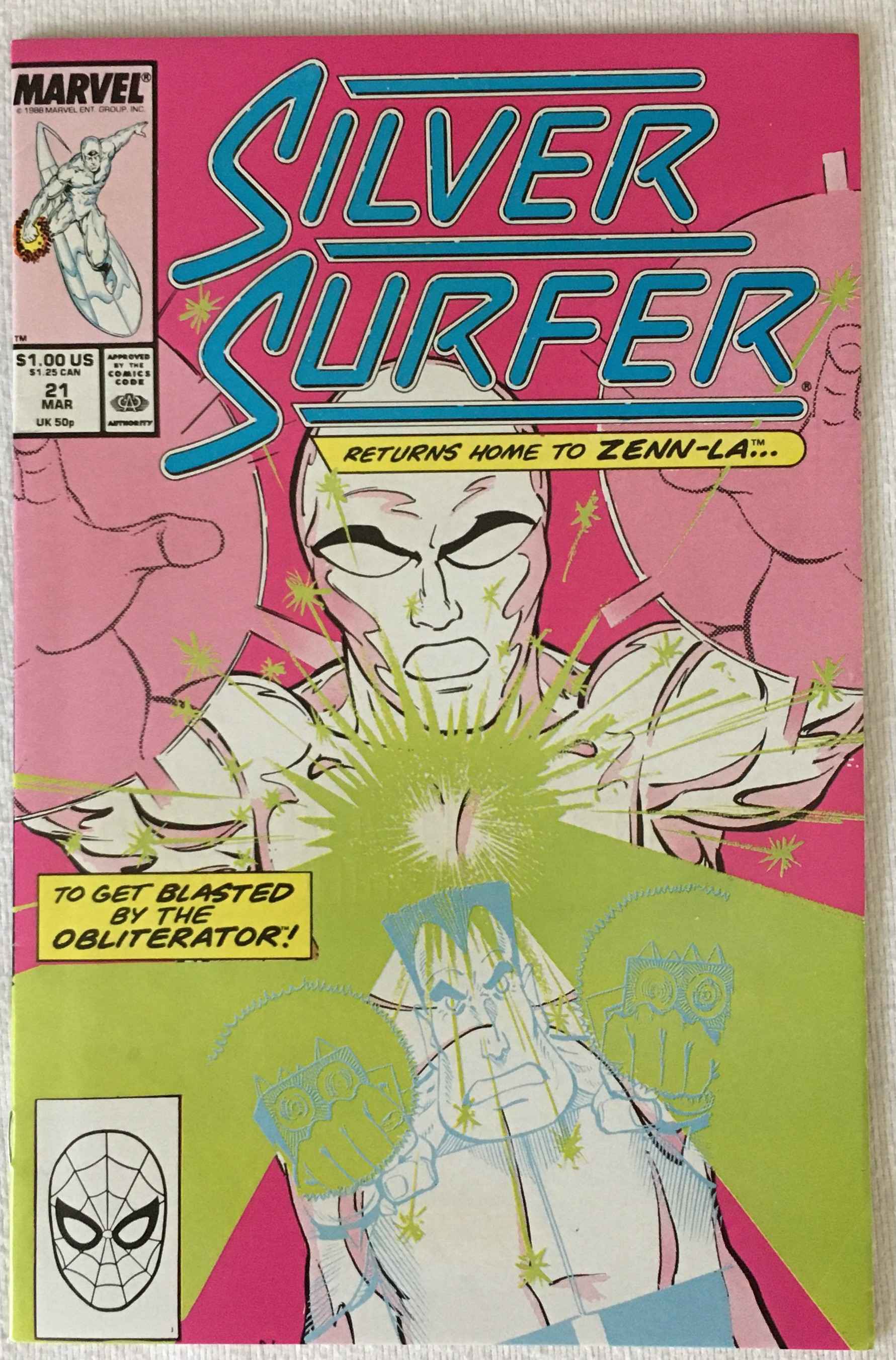 Silver Surfer - You Say You Want ... Obliteration! - Volume 3 - No. 21 - March 1989
