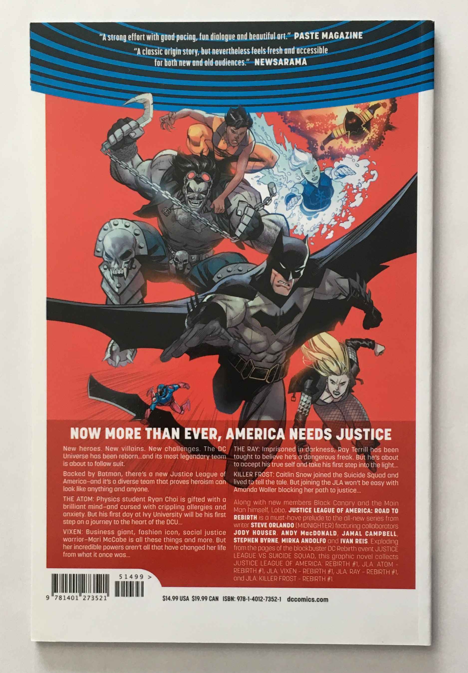 Justice League Of America - Road to Rebirth, The Atom, Vixen, The Ray, Killer Frost - Graphic Novel - 2017 2
